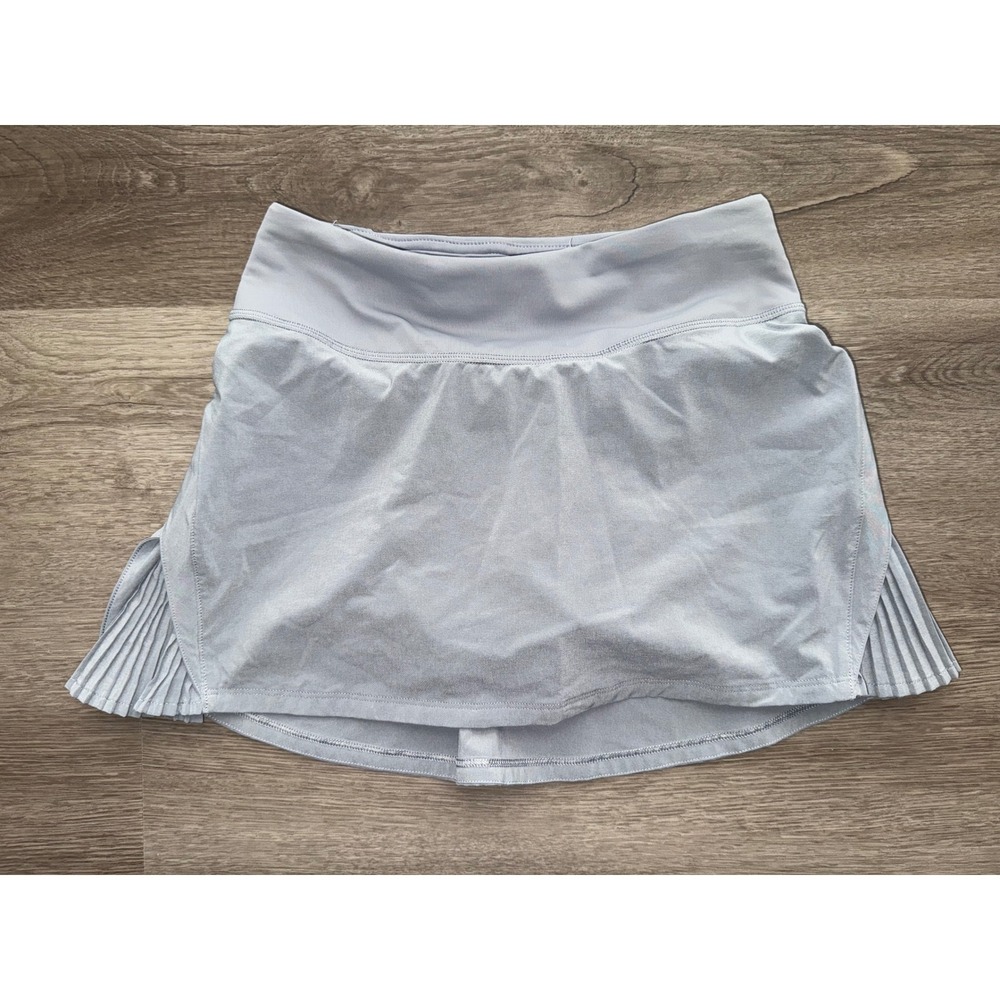 Lululemon Play Off The Pleats Mid-Rise Skirt, 0 Gray